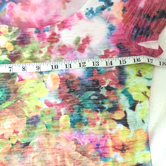 COLDWATER CREEK FLORAL TEE  XS - Picture 4 of 5